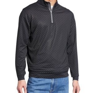 Peter Millar Men’s Skull Clubs Performance Quarter Zip Pullover Whisper Rock